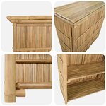 vidaXL Table de bar extérieure Naturel 115 x 55 x 105 cm Bambou