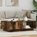 vidaXL Table basse Chêne fumé 95 x 55 x 31 cm Bois d'ingénierie