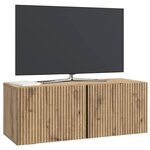 vidaXL Meuble TV mural 78 5 x 31 x 30 cm Chêne artisanal