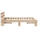 vidaXL Cadre de lit Marron 140 x 200 cm Bois de pin massif