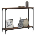 vidaXL Table console chêne marron 101x30 5x75 cm bois d'ingénierie