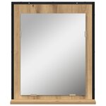 Miroir de salle de bain vidaXL Chêne artisanal 50x12x60 cm en bois d'ingénierie
