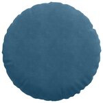 vidaXL Coussins de siège 2 Pièces Bleu Ø 80 x 29 cm Velours