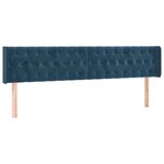 vidaXL Têtes de lit 2 Pièces Bleu foncé 90x7x78/88 cm Velours