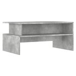 vidaXL Table basse gris béton 90x55x42 5 cm bois d'ingénierie