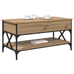 vidaXL Table basse Chêne artisanal 100 x 50 x 50 cm Bois d'ingénierie