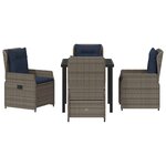 vidaXL Ensemble de salle à manger pour jardin 5 Pièces Gris Poly rotin