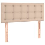 vidaXL Sommier à lattes de lit matelas cappuccino 120x190cm similicuir