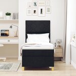 vidaXL Lit Box Spring avec Matelas & LED Noir 80x200 cm Tissu