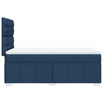 vidaXL Sommier à lattes de lit avec matelas Bleu 90x200 cm Tissu
