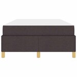 vidaXL Lit à ressorts Blanc et Marron foncé 120 x 200 cm Polyester