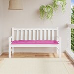 vidaXL Coussin de banc de jardin rose 150x50x7 cm tissu oxford
