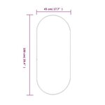 vidaXL Miroir mural Argenté 100x45 cm Ovale