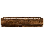 vidaXL Cadre de lit chêne fumé 100x200 cm bois d'ingénierie