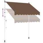 vidaXL Auvent rétractable manuel Taupe 100 cm