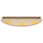 vidaXL Tapis d'escalier auto-adhésifs 15 pc 80 x 24 5 x 3 5 cm Beige