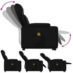 vidaXL Fauteuil inclinable de massage Noir Similicuir