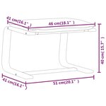 vidaXL Repose-pied Marron foncé 51x41x40 cm Tissu