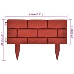 vidaXL Clôture de jardin avec design de briques 11 Pièces