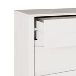 Commode vidaXL "DRAMMEN" Blanche 76 5x40x91 cm En Bois Massif de Pin