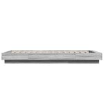 vidaXL Cadre de lit et lumières LED sans matelas sonoma gris 90x200 cm