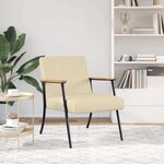 vidaXL fauteuil Crème 59 x 75 x 78 cm tissu
