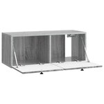 vidaXL Meuble TV mural 78 5 x 31 x 30 cm Sonoma gris Bois d'ingénierie