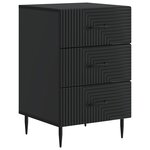 vidaXL Cabinet de chevet Noir 43 x 41 x 66 5 cm Bois d'ingénierie