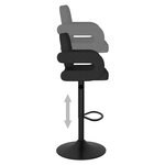vidaXL Tabourets de bar lot de 2 noir tissu