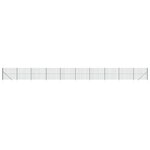 vidaXL Clôture en treillis métallique et piquet d'ancrage vert 2 2x25m
