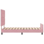 Lit vidaXL Rose 90x200 cm Velours