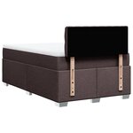 vidaXL Sommier à lattes de lit et matelas marron foncé 120x190cm tissu