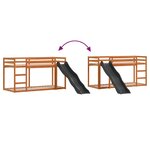 vidaXL Lit superposé avec toboggan et échelle sans matelas 90x200 cm