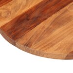 vidaXL Dessus de table bois massif d'acacia rond 25-27 mm 50 cm