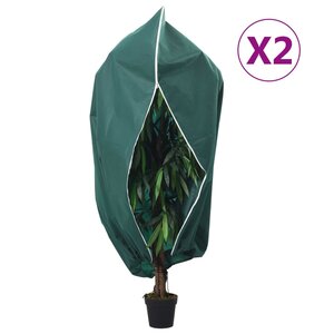 vidaXL Housses de protection pour plantes avec fermeture éclair 2 Pièces