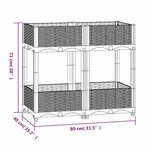 vidaXL Lit surélevé 80x40x71 cm Polypropylène