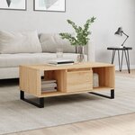vidaXL Table basse Chêne sonoma 90x50x36 5 cm Bois d'ingénierie