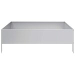 vidaXL Lit surélevé de jardin 100x100x33 5 cm acier inoxydable