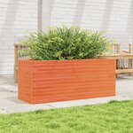 vidaXL Jardinière cire marron 110x40x46 cm bois de pin massif