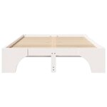 vidaXL Cadre de lit Blanc 135 x 190 cm Pin massif