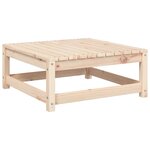 vidaXL Repose-pied de jardin avec coussin bois de pin massif