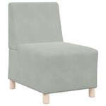 vidaXL Unité de Sofa Modulaire Sans Accoudoirs 2 Pièces Gris clair