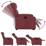 vidaXL Fauteuil inclinable électrique rouge bordeaux similicuir