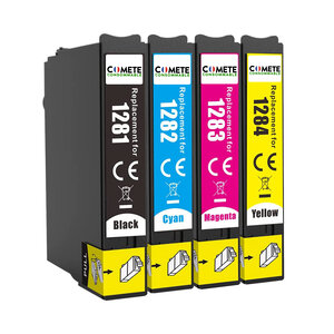 T1285 - 4 cartouches compatibles pour Epson T1281 T1282 T1283 T1284 - COMETE
