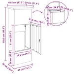 vidaXL Boîte de dépôt de colis Blanc 44.5 x 29 x 110.5 cm Acier