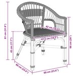 vidaXL Chaise empilable Noir 60 x 60 x 81 cm Rotin