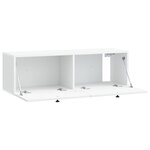 vidaXL Meuble TV mural Blanc 98 x 31 x 30 cm Bois d'ingénierie