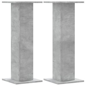 vidaXL Supports pour plantes 2 Pièces gris béton bois d'ingénierie