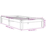 vidaXL Cadre de lit sans matelas cire marron 75x190 cm bois pin massif