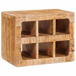 vidaXL Étagère à vin Marron 44 x 30 x 35 cm bois de manguier massif